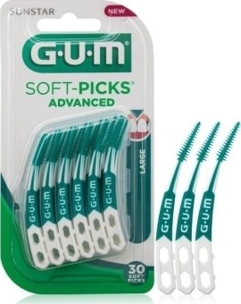 GUM Soft Picks Advanced Large Μεσοδόντιες Οδοντοφλυφίδες 30τμχ