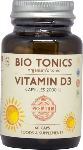 Bio Tonics Vitamin D3 Βιταμίνη 2000iu 60caps