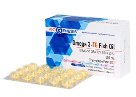 Viogenesis Omega 3-TG Fish Oil Ιχθυέλαιο 500mg Εντεροδιαλυτές Κάψουλες 60caps