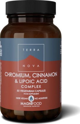 TerraNova Chromium Cinnamon, Lipoic Acid Complex Συμπλήρωμα με Κανέλα, Χρώμιο & α- Λιποϊκό Οξύ 50caps