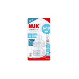 Nuk First Choice Flow Control Θηλές Ρυθμιζόμενης Ροής από Σιλικόνη Μικρής Ροής για 6-18m 2τμχ 10.721.329