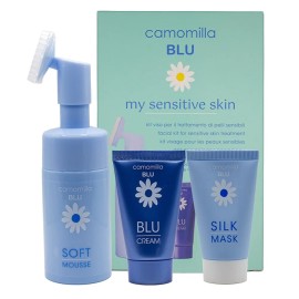 Camomila Blu Promo 2025 My Sensitive Skin Soft Mousse με Αφρό Καθαρισμού, 100ml & Silk Mask για Ενυδάτωση 30ml & Blu Cream για Επανόρθωση 30ml