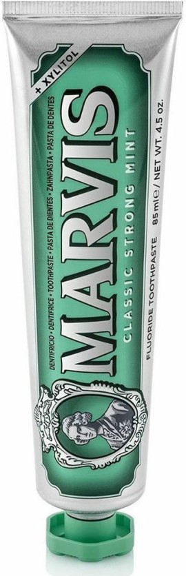 Marvis Toothpaste Classic Strong Mint, Οδοντόκρεμα για Πλάκα & Τερηδόνα με Γεύση Μέντα 85ml