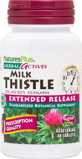 Natures Plus Milk Thistle Extended Release Εκχύλισμα Γαϊδουράγκαθου 500mg 30tabs