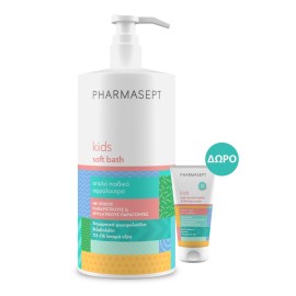 Pharmasept Kids Soft Bath Παιδικό Αφρόλουτρο 1Lt & ΔΩΡΟ Κρέμα Πρόληψης Ραγάδων Εφήβων 30ml