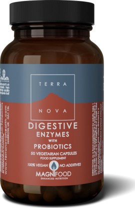 TerraNova Digestive Enzymes With Probiotics Προβιοτικά με Πεπτικά Ένζυμα για το Γαστρεντερικό 50caps