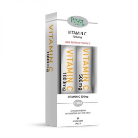 Power Of Nature Vitamin C 1000mg & Vitamin C 500mg Βιταμίνη C Γεύση Πορτοκάλι 2x20tabs Αναβράζοντα