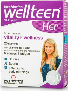 Vitabiotics Wellteen Her Πολυβιταμίνη για Κορίτσια στην Εφηβεία 13-19 ετών 30tabs