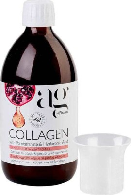 Ag Pharm Collagen Pomegranate & Hyaluronic Acid Πόσιμο Κολλαγόνο με Ρόδι και Υαλουρονικό 500ml