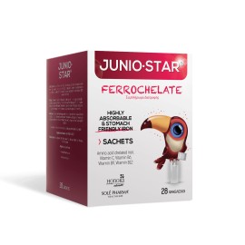 Honora Junio Star Ferrochelate Συμπλήρωμα με Σϊδηρο για Παιδιά για την Ενίσχυση του Ανοσοποιητικού 28 φακελίσκοι