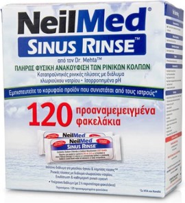 NeilMed The Original Sinus Rinse Kit Σύστημα Ρινικών Πλύσεων με 120 φακελάκια