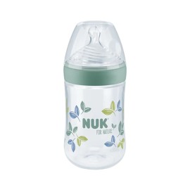 Nuk For Nature Πλαστικό Μπιμπερό με Θηλή Σιλικόνης Μ Πράσινο 260ml 6-18m 1τμχ 10.742.004