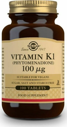 Solgar Vitamin K1 (Phytonadione) Βιταμίνη 100mcg 100tabs