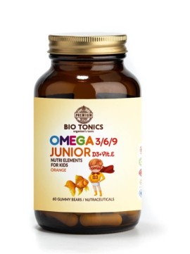 Bio Tonics Omega Junior 3/6/9 Συμπλήρωμα με Ω - Λιπαρά για Παιδιά, Πορτοκάλι 60 ζελεδάκια