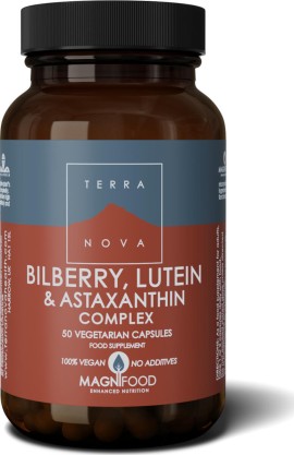 TerraNova Bilberry, Lutein & Astaxanthin Complex Φόρμουλα για την Φυσιολογική Λειτουργία της Όρασης 50caps