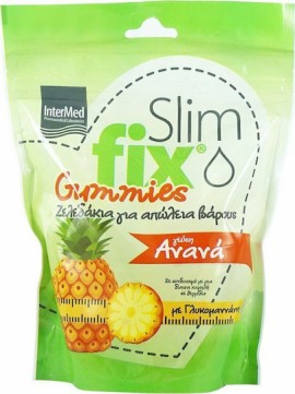 InterMed Slim Fix Ζελεδάκια για Απώλεια Βάρους,με γλυκομμανάνη με Γεύση Ανανά 42τμχ 210gr