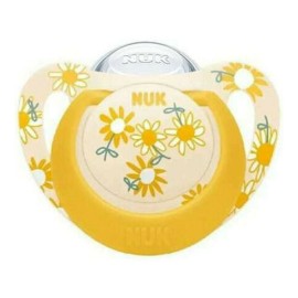 Nuk Star Πιπίλα Σιλικόνης 18-36m με Θήκη Κίτρινο 1τμχ 10.739.760