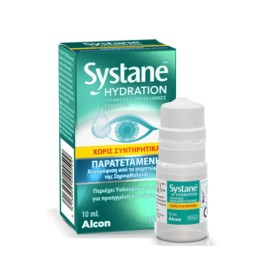 Systane Hydration Χωρίς Συντηρητικά Οφθαλμικές Σταγόνες με Υαλουρονικό Οξύ 10ml