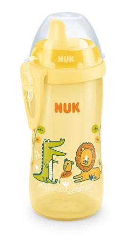 Nuk Kiddy Cup 300ml Σκιουράκι Παγουράκι με Ρύγχος Κίτρινο 12m+ 1τμχ 10.751.084