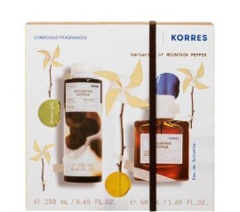 Korres XMAS PROMO 2024 Herbarium of Mountain Pepper με Ανδρικό Άρωμα Mountain Pepper 50ml & Αφρόλουτρο Mountain Pepper 250ml