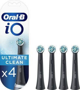 Oral-B iO Ultimate Cleaning Black Ανταλλακτικές Κεφαλές για Ηλεκτρική Οδοντόβουρτσα 328865 4τμχ