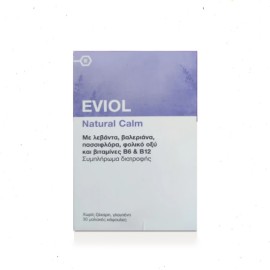Eviol Natural Calm Συμπλήρωμα για το Άγχος με Βαλεριάνα, Πασσιφλόρα και Λεβάντα 30caps