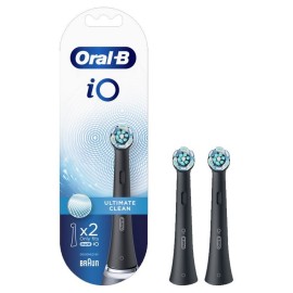 Oral-B iO Ultimate Cleaning Black Ανταλλακτικές Κεφαλές για Ηλεκτρική Οδοντόβουρτσα 319832 2τμχ