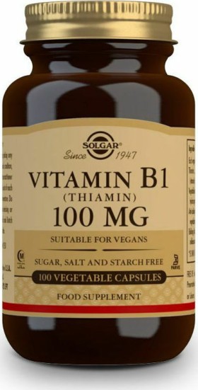 Solgar Vitamin B1 (Θειαμίνη) 100mg 100caps