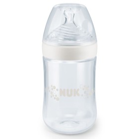 Nuk Nature Sense Μπιμπερό Πλαστικό Θηλή Σιλικόνης Οπή Μ 0-6m,Λευκό, 260ml 10.741.786