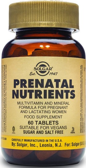 Solgar Prenatal Nutrients 60tabs