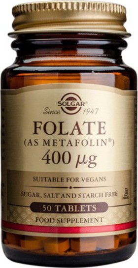 Solgar Folate 400mg Συμπλήρωμα για την Εγκυμοσύνη 50tabs