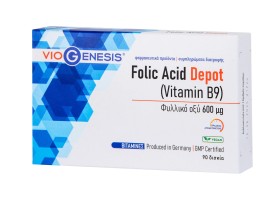 VioGenesis Folic Acid Depot Φυλλικό Οξύ 600μg 90tabs