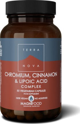 TerraNova Chromium Cinnamon, Lipoic Acid Complex Συμπλήρωμα με Κανέλα, Χρώμιο & α- Λιποϊκό Οξύ 50caps