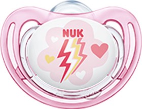 Nuk Freestyle Πιπίλα Σιλικόνης Ροζ Κεραυνός 6-18m 1τμχ 10.736.704