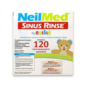 NeilMed Sinus Rinse Kids Starter Kit Σύστημα Ρινικών Πλύσεων για Παιδιά από 2 ετών 120ml με 120 Ανταλλακτικά Φακελάκια