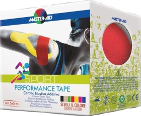 Master Aid KINESIO TAPE 5mx5cm PERFORMANCE TAPE Κόκκινο 1τμχ