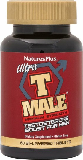 Natures Plus Ultra T-Male για την Ενίσχυση των Επιπέδων Τεστοστερόνης 60tabs