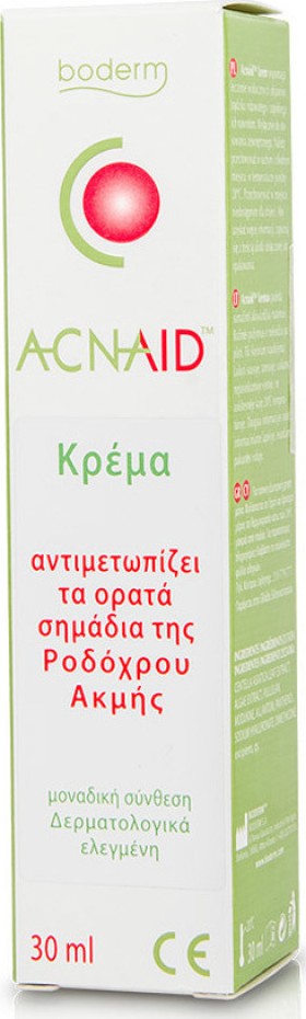 Boderm Acnaid Κρέμα για τη Ροδόχρου Ακμή και Μείωση των Κηλίδων 30ml