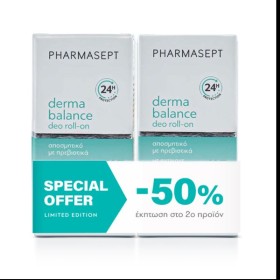 Pharmasept PROMO PACK Balance Mild Deo Roll-On Απαλό Αποσμητικό για Ξηρές/Ευαίσθητες Επιδερμίδες 2x50ml