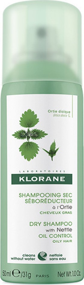 Klorane Nettle Ξηρό Σαμπουάν με Τσουκνίδα για Λιπαρά Μαλλιά 50ml