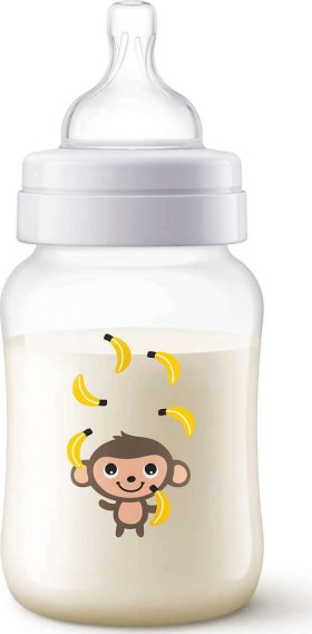 Avent Anti Colic Πλαστικό Μπιμπέρο Θηλή Σιλικόνης Monkey 260ml SCF821/11