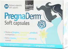 Intermed PregnaDerm Soft Capsules Συμπλήρωμα Διατροφής για την Εγκυμοσύνη 30caps