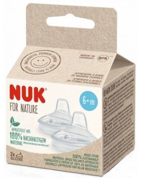 Nuk Nature Ανταλλακτικό Ρϋγχος από Σιλικόνη για 6m+ 2τμχ 10.256.501