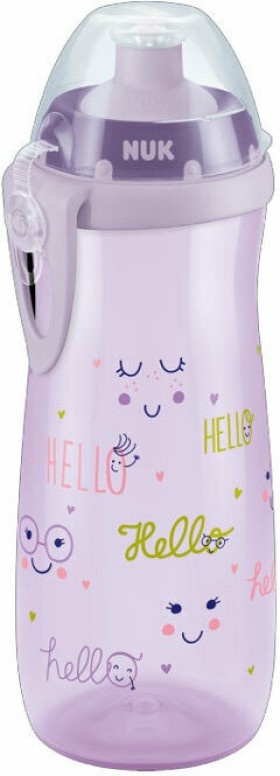 Nuk First Choice Sports Cup με Καπάκι Push-Pull 36m+ Hello Μωβ 450ml 10.527.304