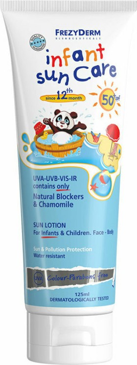 Frezyderm Αδιάβροχο Παιδικό Αντηλιακό Γαλάκτωμα Infant Sun Care για Πρόσωπο & Σώμα SPF50+ 100ml