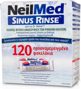 NeilMed The Original Sinus Rinse Kit Σύστημα Ρινικών Πλύσεων με 120 φακελάκια