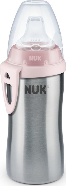 Nuk Active Cup από Ανοξείδωτο Ατσάλι Ροζ 12m+ 215ml 10.255.328