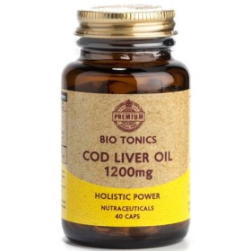 Bio Tonics Cod Liver Oil, Μουρουνέλαιο 1200mg 40caps veg