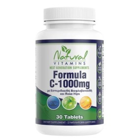 Natural Vitamins Vitamin C 1000mg με Εσπεριδοειδή και Rose Hips 30tabs