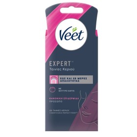 Veet Expert Ταινίες Αποτρίχωσης Προσώπου με Κερί 20τμχ